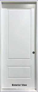 Entry Door 32 x 80 Steel Insulated 2-Panel Design Left Hinge