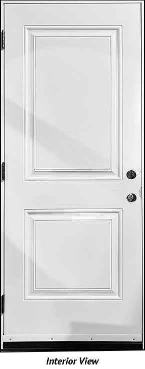 Steel Insulated Entry Door, 2-Panel Design 32" Right Hinge - 0