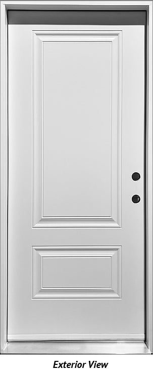 Steel Insulated Entry Door, 2-Panel Design 34" Left Hinge