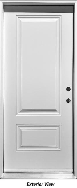 Steel Insulated Entry Door, 2-Panel Design 34" Left Hinge