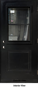 Entry Door Venting Window 34 x 80 Left Hinge Black-2