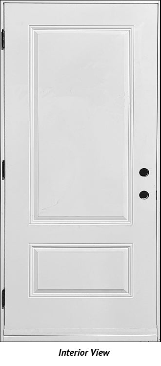 Steel Insulated Entry Door, 2-Panel Design 34" Right Hinge - 0