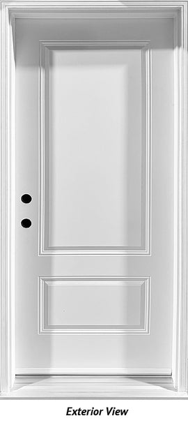 Steel Insulated Entry Door, 2-Panel Design 34" Right Hinge