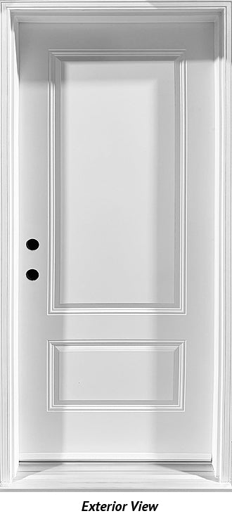 Steel Insulated Entry Door, 2-Panel Design 34" Right Hinge