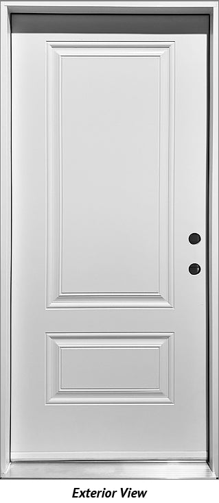 Steel Insulated Entry Door, 2-Panel Design 36" Left Hinge