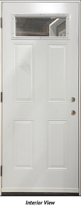 Steel Insulated Entry Door, Top Lite Clear, 32" Right Hinge - 0