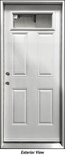 Steel Insulated Entry Door, Top Lite Clear, 32" Right Hinge-1