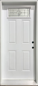 Insulated Entry Door, "Brighton" Glass Design 4-Panel 34" x 80" LH.-1
