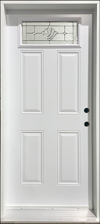 Insulated Entry Door, "Brighton" Glass Design 4-Panel 34" x 80" LH.