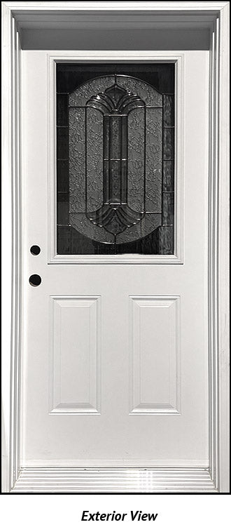 Insulated Entry Door, "Erin" Glass Design 34" x 80" RH