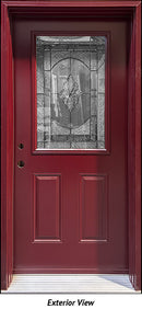 Insulated Entry Door, "Argyle" Glass Design 36" x 80" RH-1