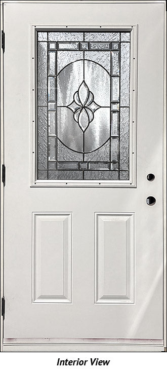 Insulated Entry Door, "Argyle" Glass Design 36" x 80" RH