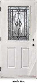 Insulated Entry Door, "Argyle" Glass Design 36" x 80" RH-2