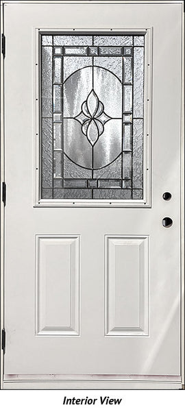 Insulated Entry Door, "Argyle" Glass Design 36" x 80" RH - 0
