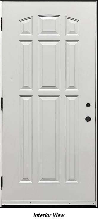 Steel Insulated Entry Door, 9-Panel Design 36" Right Hinge - 0