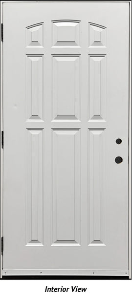 Steel Insulated Entry Door, 9-Panel Design 36" Right Hinge - 0