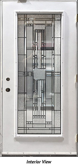 Insulated Entry Door, "Kirkfield" Glass Design 36" x 80" LH