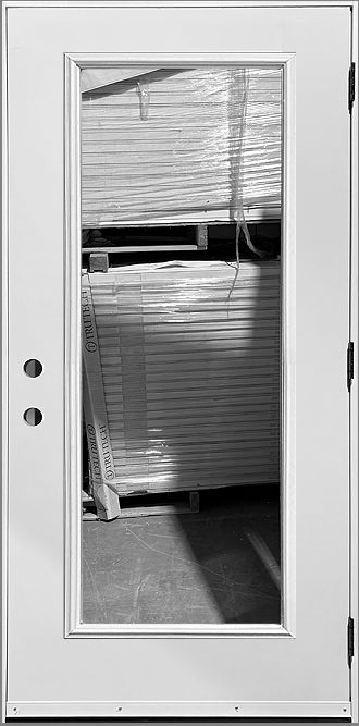 Steel Entry Door, Full Length Clear Glass, 38" Wide Left Hinge - 0