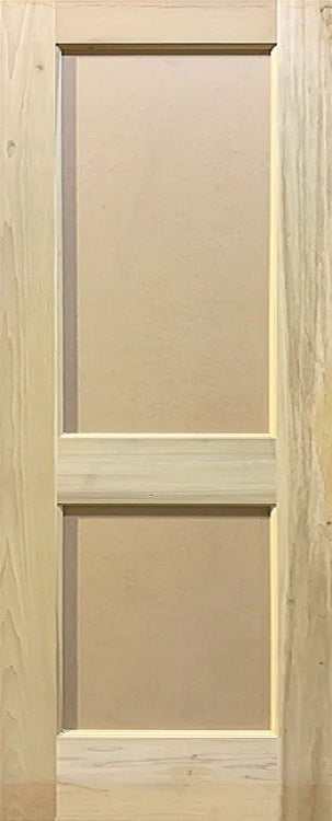 Flat Panel Style Door-2 Panel Design Poplar/MDF