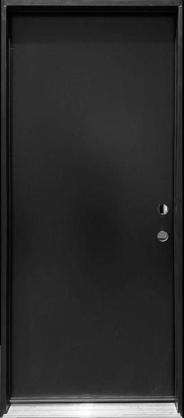 Flush Black Exterior Door on Sale