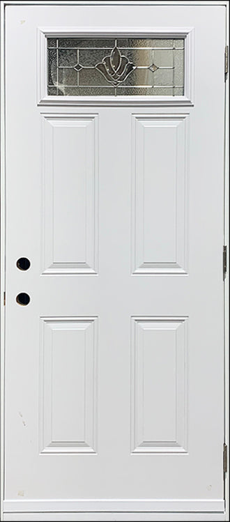 Insulated Entry Door, "Brighton" Glass Design 4-Panel 34" x 80" LH. - 0