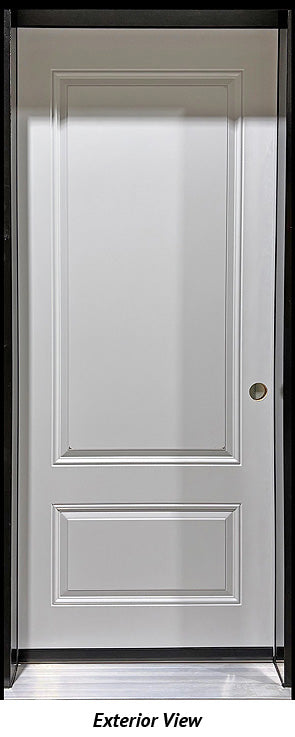 Steel Insulated Entry Door, 2-Panel Design 32" Left Hinge 79" Tall