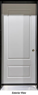 Steel Insulated Entry Door, 2-Panel Design 32" Left Hinge 79" Tall-2