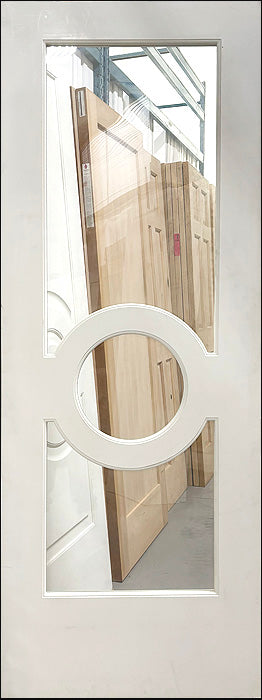 Custom Router Carve Door-Clear Tempered Glass 30" x 80"