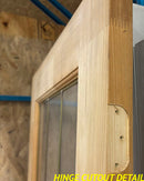 French 15-Lite Clear Beveled Glass Brass Caming 26 x 80-3