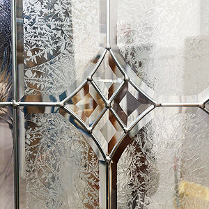 Insulated Steel Entry Door, "Chablis" design Glass, 36" x 80" RH - 0