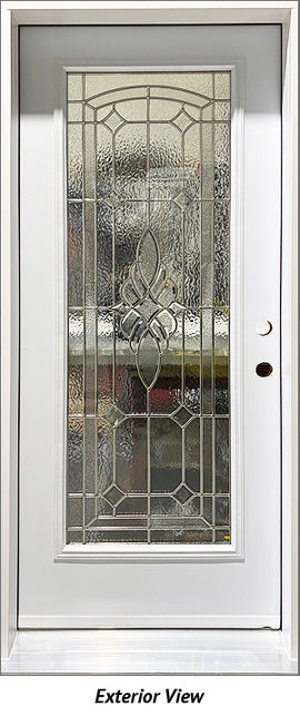 Insulated Steel Entry Door, "Litesh" Design Glass, 34" x 80" LH