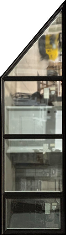 Fixed Triangle Over Awning  4 ft. Wide x 14 1/2 ft. Tall Triple Glazed Black