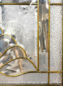 Insulated Entry Door, "Marquise" Brass Glass Design 34" x 80" Left Hinge-3
