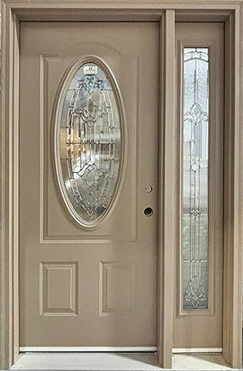 "Marquise" Front Entry System-34" Door and Sidelite-50 1/2" x 81 1/2"