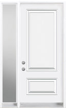 Two-Panel Steel Entry Systems-One Side-Lite-Frosted-White-2