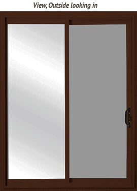 IN STOCK Custom 6 ft. x 8 ft. Sliding Patio Door-Commercial Brown Exterior
