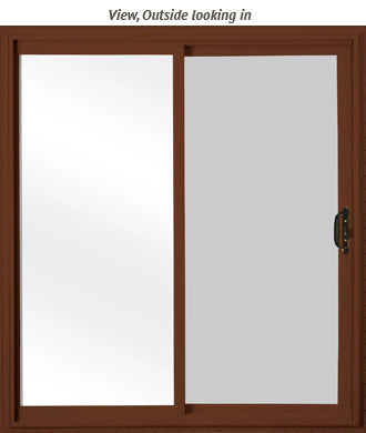 IN STOCK Custom 5 ft. 60" x 80" Sliding Patio Door-Brown Exterior