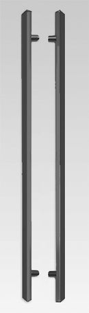 Door Pull Bars Rectangular Profile Matte Black or Stainless Steel-1