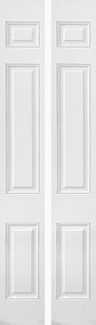 PAIR OF RAISED PANEL DOORS 3-PANEL FIBERGLASS 11 7/8" X 91"