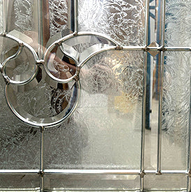 Insulated Steel Entry Door, "Poveda" Glass Design 32" x 80" Right Hinge