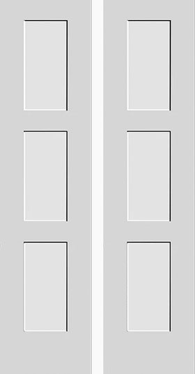 IN STOCK Pair Shaker Doors 3 Panel 16" x 80" each door