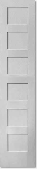 Shaker Doors 6-Panel Inline Design-18" Wide x 96" Tall