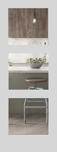 Shaker Doors 3-Panel CLEAR GLASS 80" Tall.