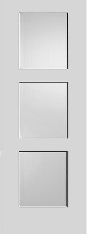 Shaker Doors 3-Panel DIFFUSED GLASS 80