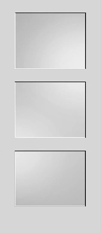 Shaker Doors 3-Panel DIFFUSED GLASS 80" Tall Minor Blemish or Repaired