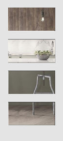 Shaker Doors 4-Panel CLEAR GLASS 80" Tall.-2