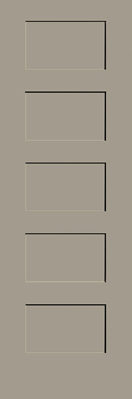 SHAKER DOOR 5-PANEL 23 1/8" x 79" Not Primed