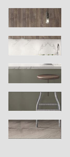 Shaker Doors 5-Panel CLEAR GLASS 80" Tall. - 0