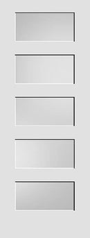 Shaker Doors 5-Panel DIFFUSED GLASS 80" Tall.-2