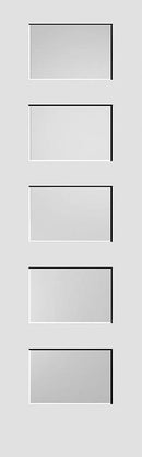 Shaker Doors 5-Panel DIFFUSED GLASS 80" Tall.-3